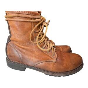 Freebird by Steven Chute Lace Up Leather Boot Brown Women size 10